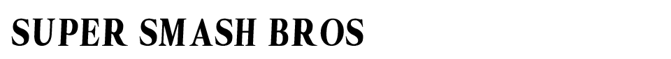 Super Smash Bros Font font preview
