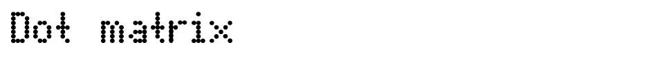 Dot Matrix Font font preview