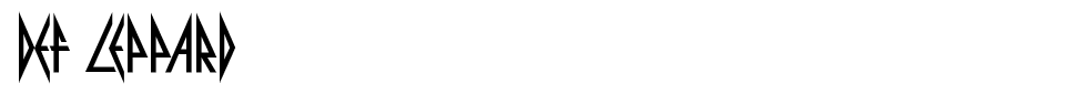 Def Leppard Font font preview