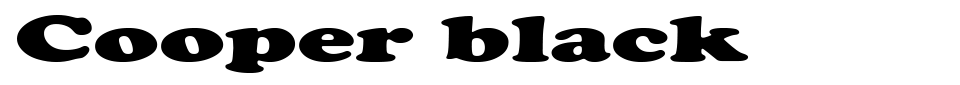 Cooper Black Font font preview