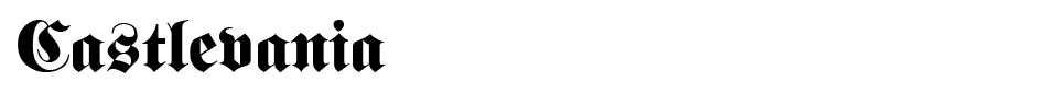 Castlevania Font font preview