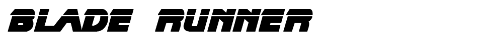 Blade Runner Font font preview