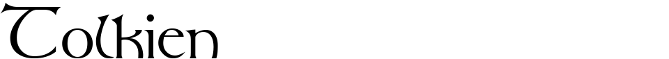 Tolkien Font font preview