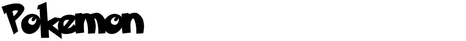 Pokemon Font font preview